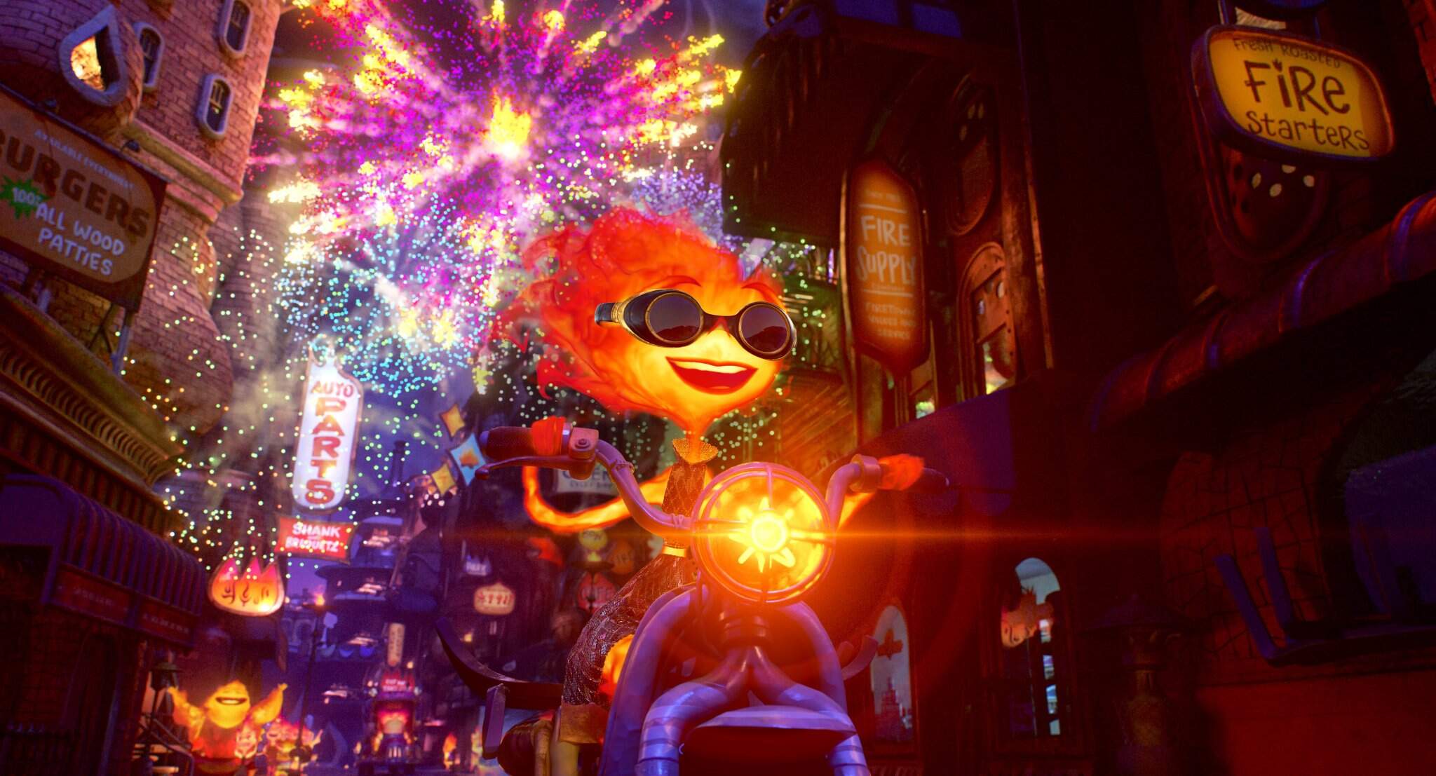 Faísca na imagem promocional de "Elementos" (Foto: Reprodução/Pixar)