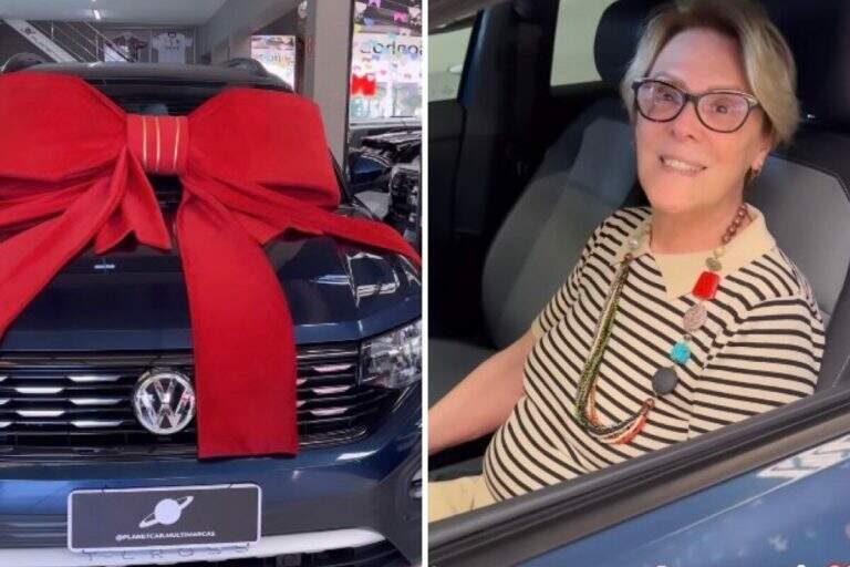 Juju Salimeni surpreende a mãe, Dora Salimeni, com um carrão de presente