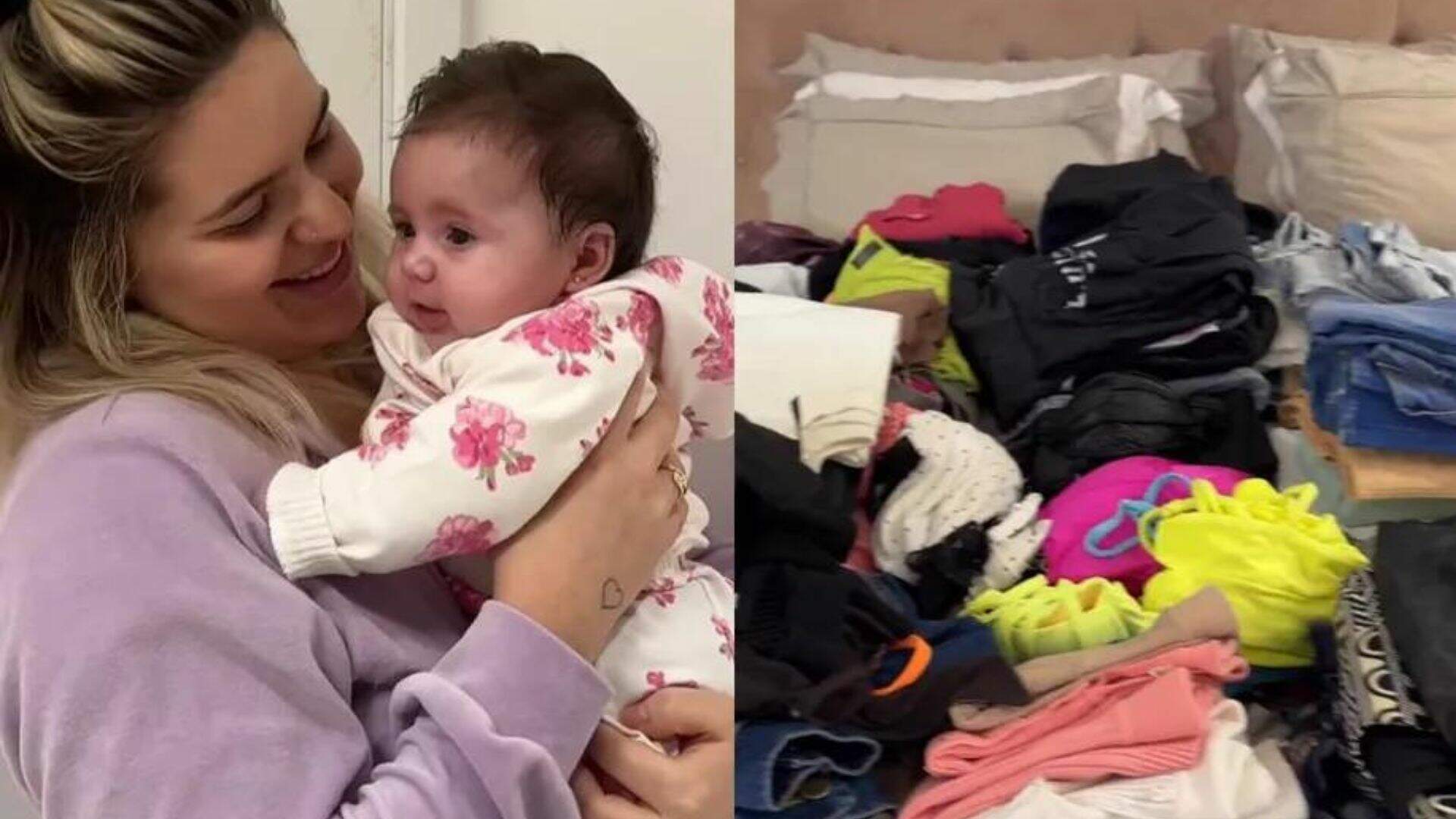 Viih Tube separa pilhas de roupas para doar após mudanças em seu corpo pós-parto - Metropolitana FM