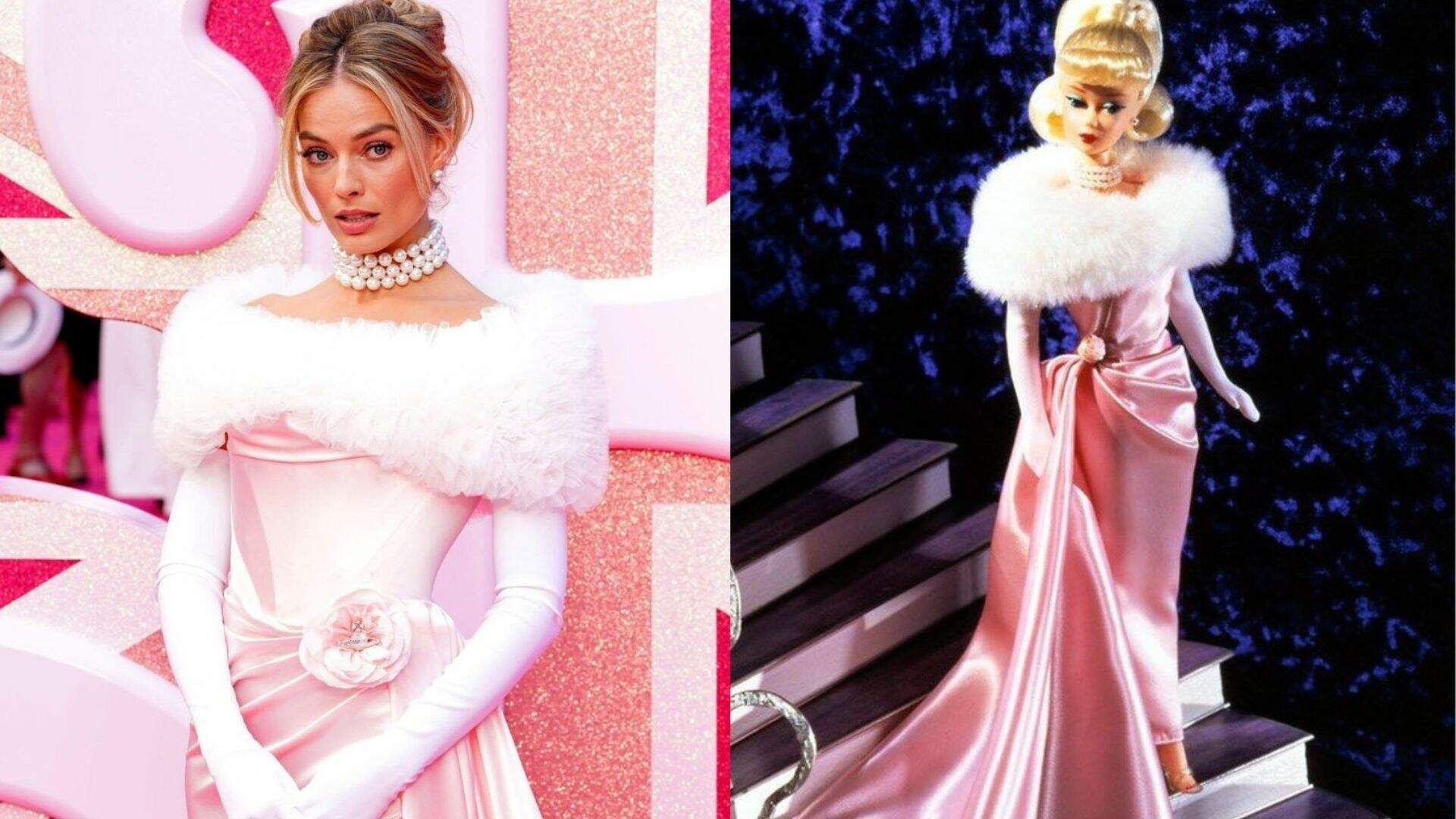 Margot Robbie marca presença em mais um pink carpet de ‘Barbie’ e arrasa na referência do look