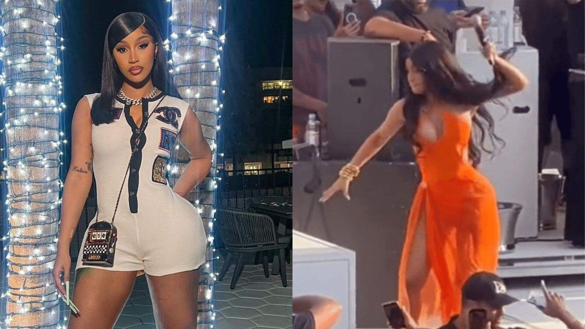 Cardi B tem reação inusitada após ser atingida por copo durante show e causa polêmica na web - Metropolitana FM