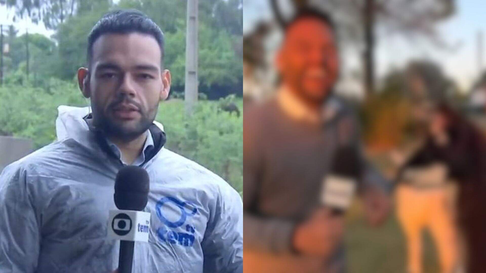 Repórter da TV Globo leva susto após ser atacado ao vivo por animal