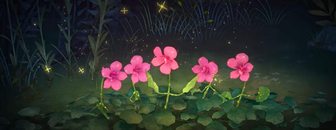 Flores ganham vida em "Wish: O Poder dos Desejos" (Foto: Reprodução/Disney)