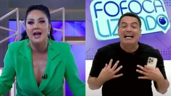 Fofocalizando: No ao vivo, Helen Ganzarolli e Léo Dias protagonizam barraco e apresentadora perde a linha