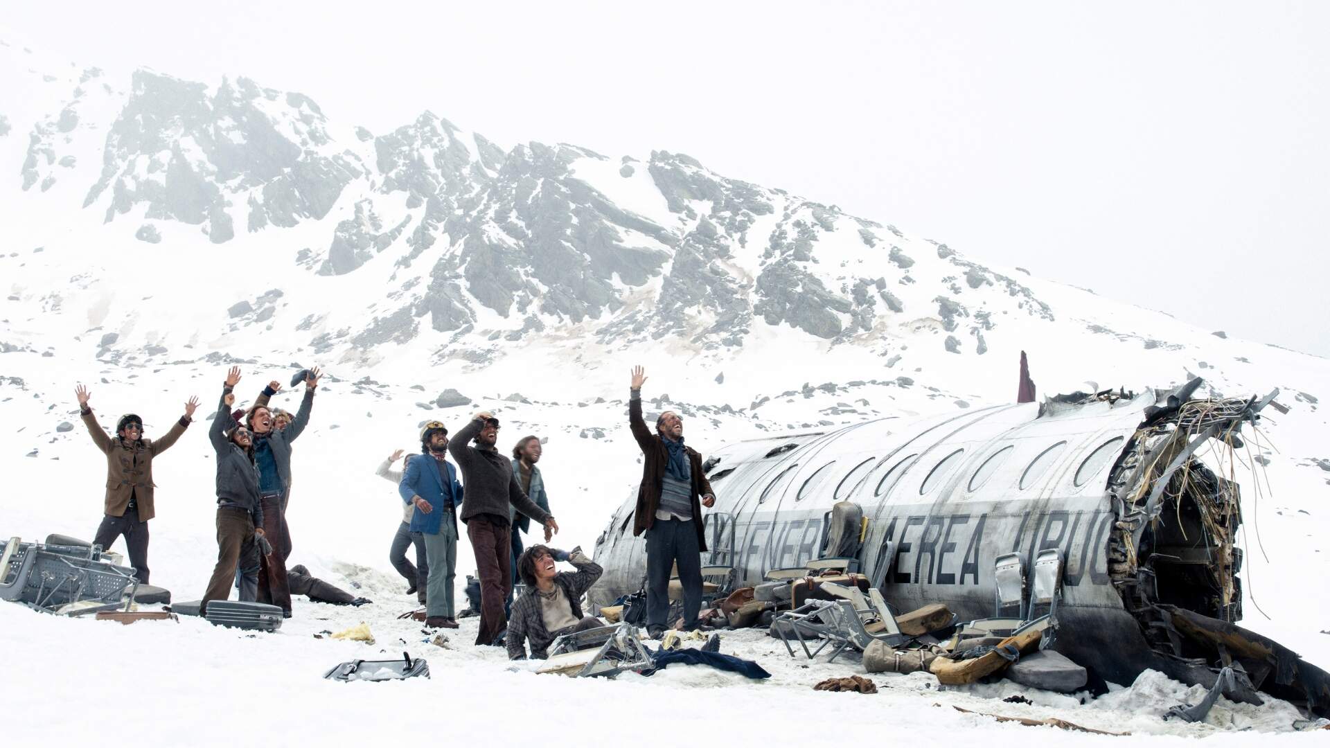 Cena de “A Sociedade da Neve” (Foto: Reprodução/Netflix)