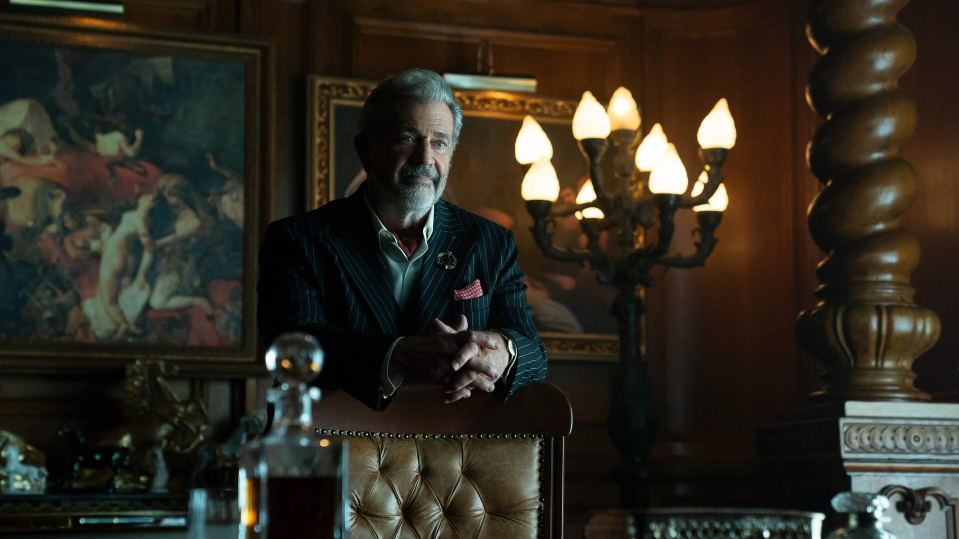 Mel Gibson como Cormac em “The Continental: From the World of John Wick” (Foto: Katalin Vermes/Starz Entertainment)