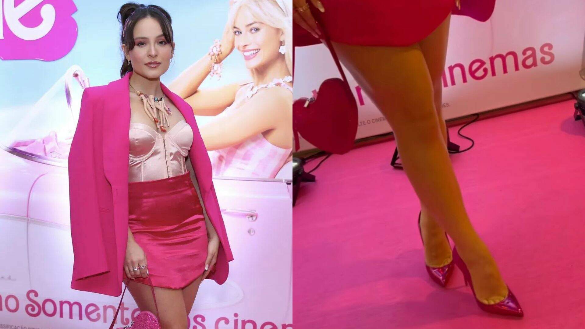 Lembra? Na pré-estreia de ‘Barbie’, Larissa Manoela usou scarpin pink que pediu aos pais para comprar - Metropolitana FM