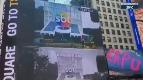 Apresentador do SBT paga para colocar vídeo da emissora na Times Square e momento vira chacota na web