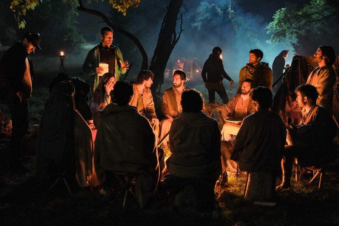 Bastidores da quarta temporada de "The Chosen" (Foto: Reprodução/Instagram)