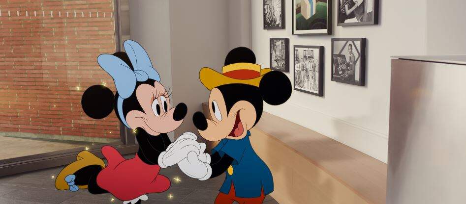Mickey e Minnie Mouse em “Once Upon a Studio” (Foto: Reprodução/Disney+)