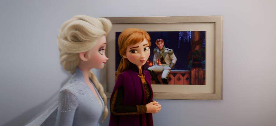 Elsa, Anna e Hans em “Once Upon a Studio” (Foto: Reprodução/Disney+)