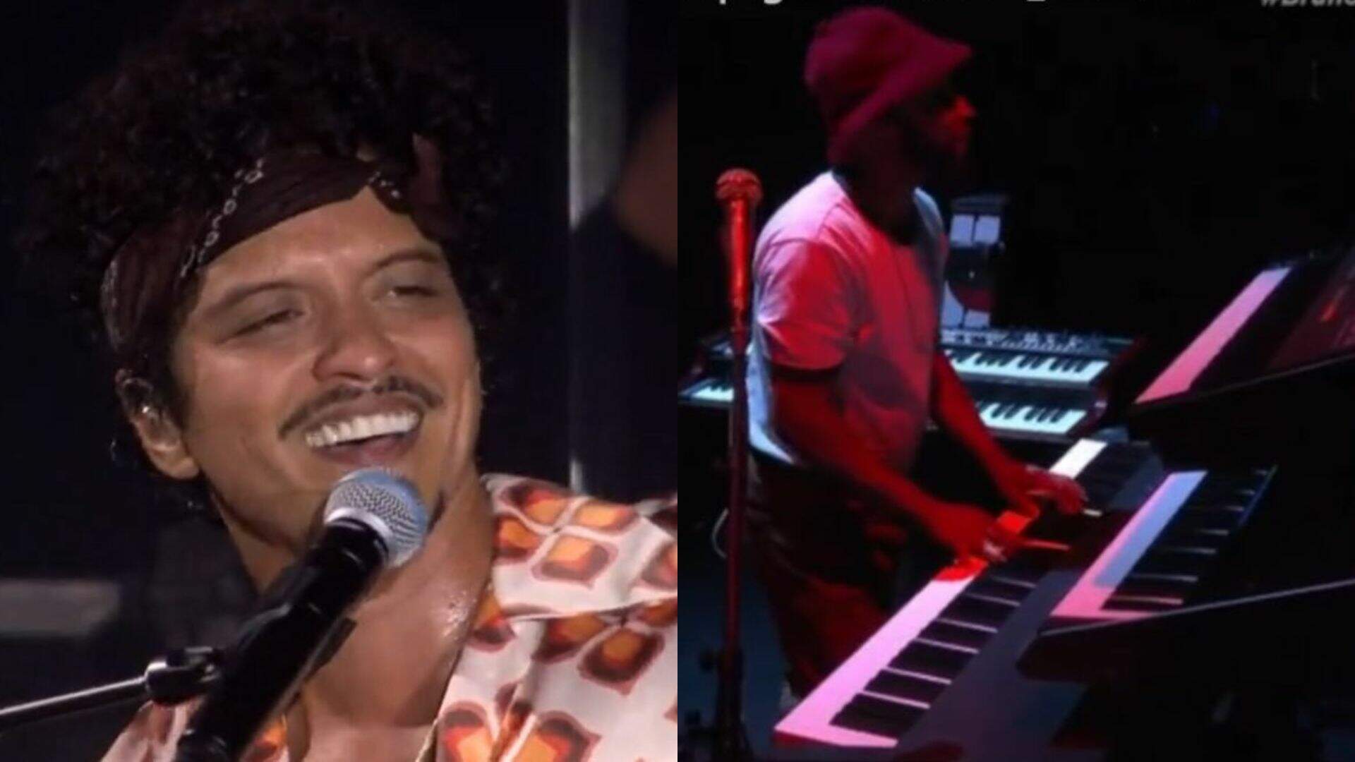 Quase brasileiro! Banda de Bruno Mars coloca público pra cantar hit sertanejo no meio do The Town - Metropolitana FM