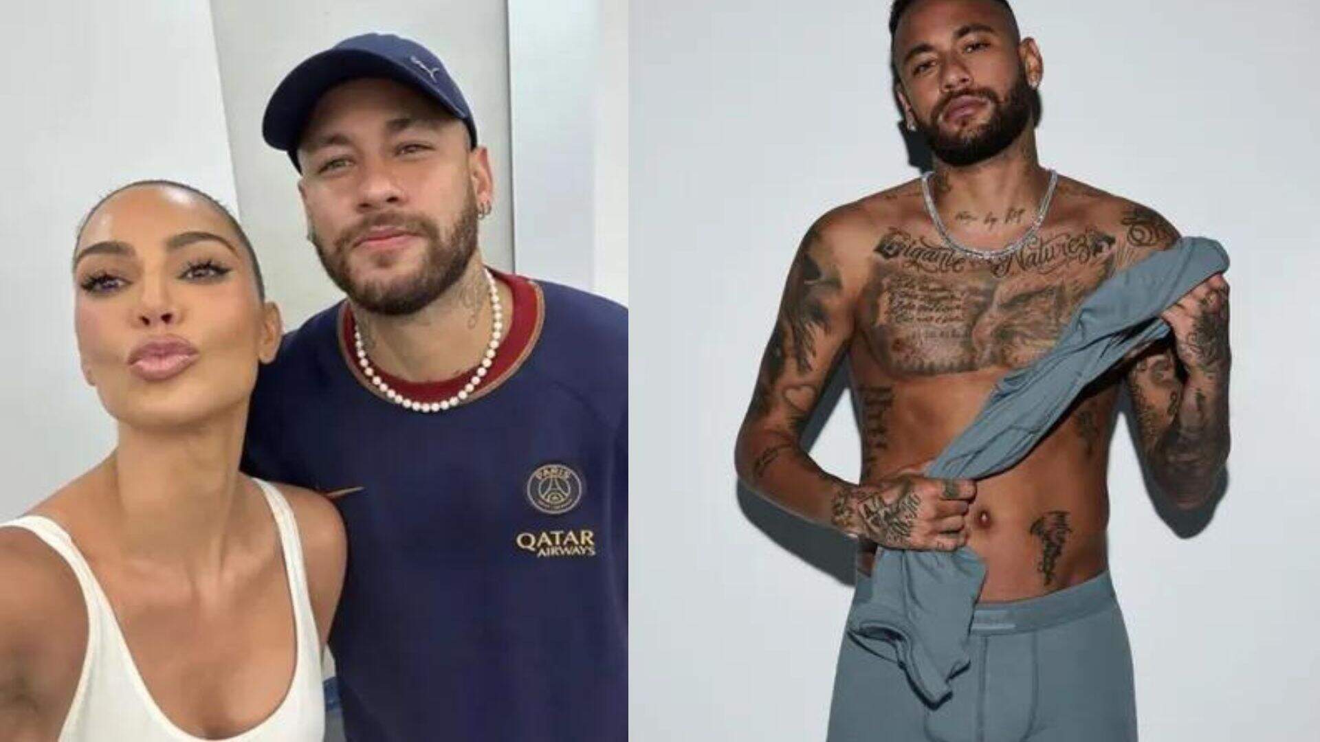 Neymar Jr. estrela nova campanha de roupas de Kim Kardashian e divide opiniões na web