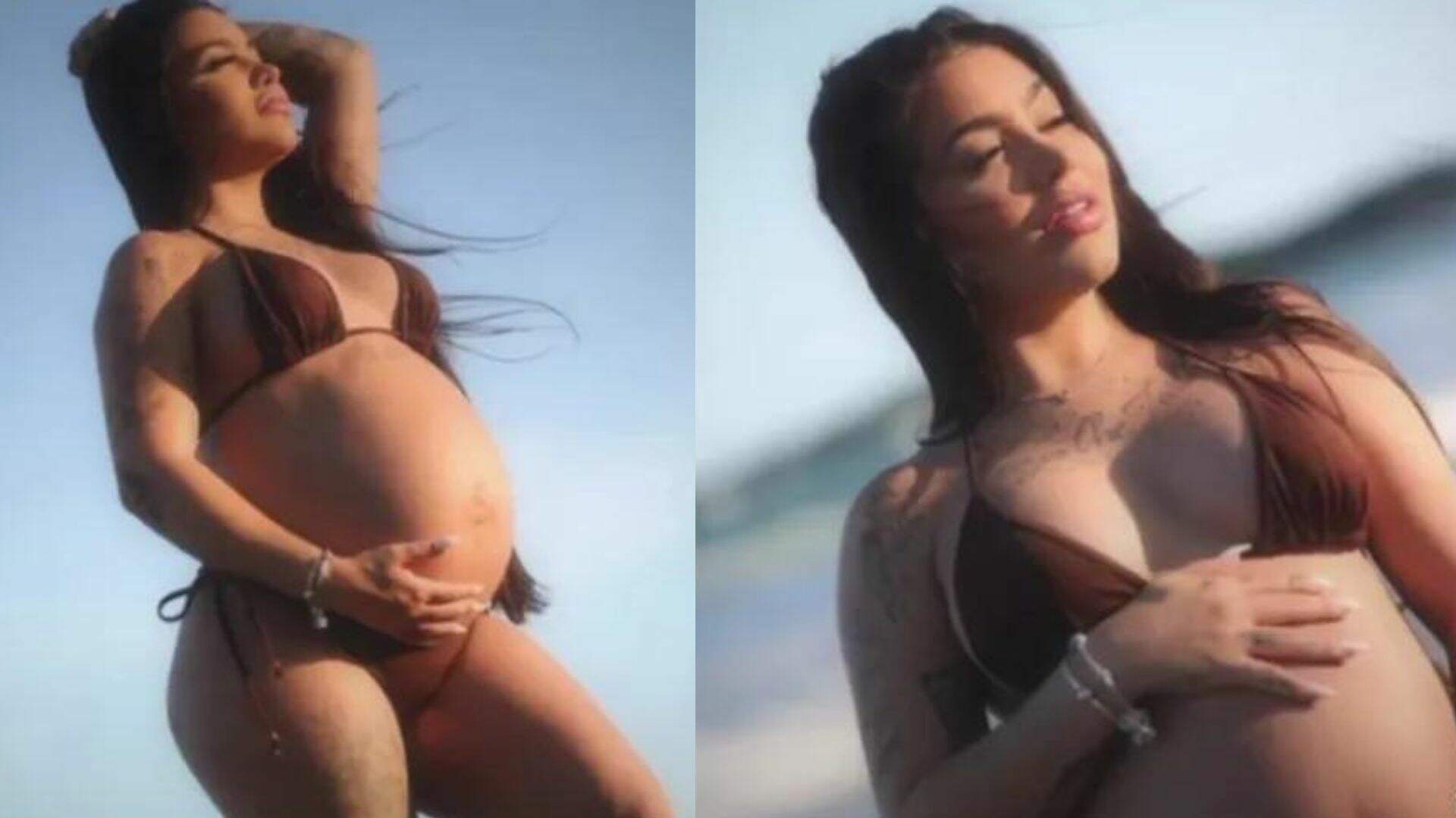 MC Mirella celebra oito meses de gestação com vídeo mostrando barriga de grávida; assista