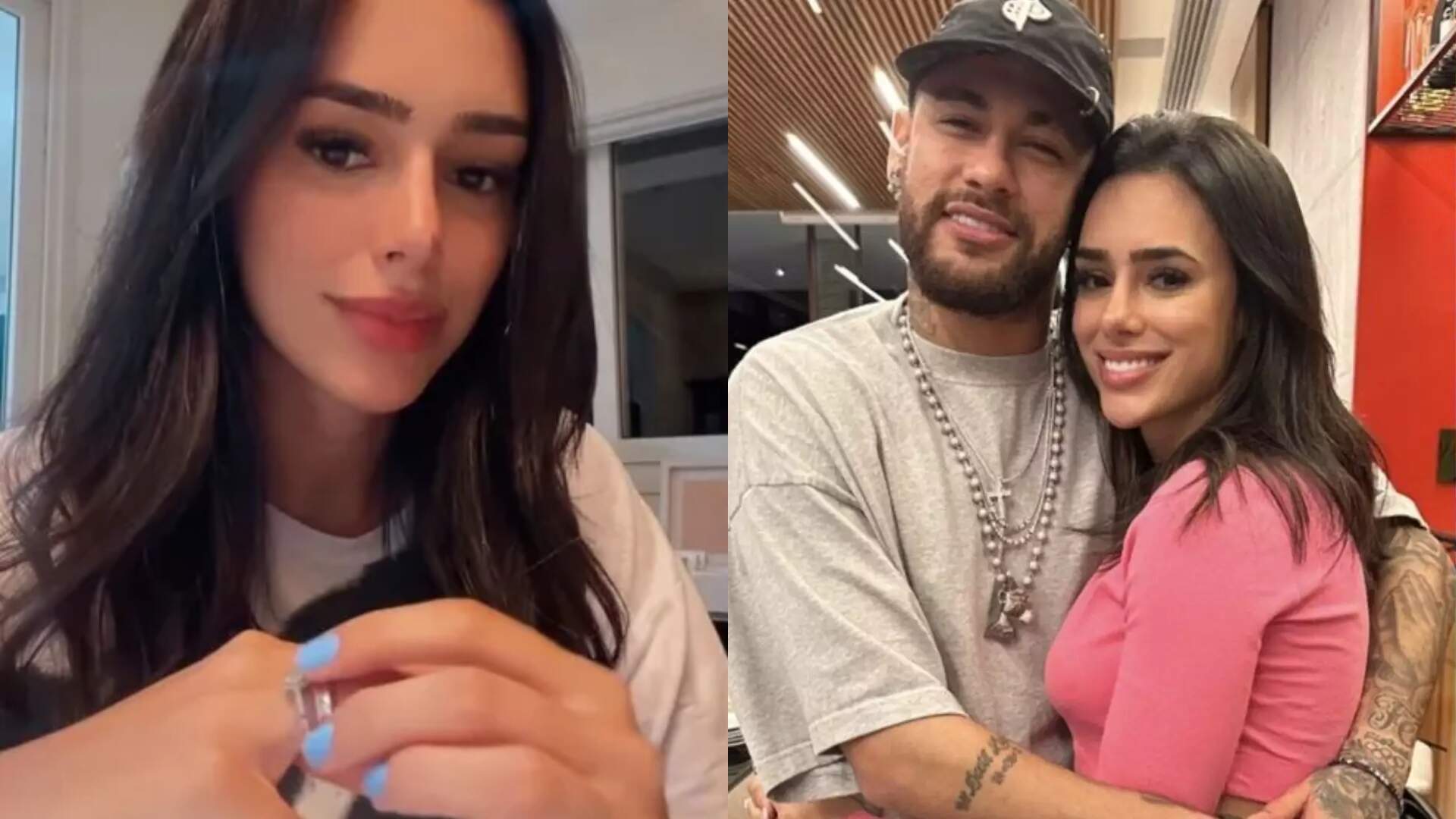 Após ser flagrada com aliança de noivado, Bruna Biancardi revela se reatou relação com Neymar