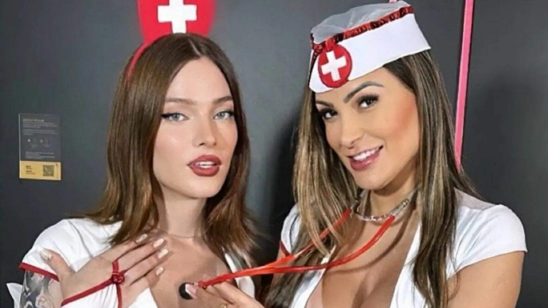 Andressa Urach mostra tudo vestida de enfermeira e é detonada por sexualizar profissão