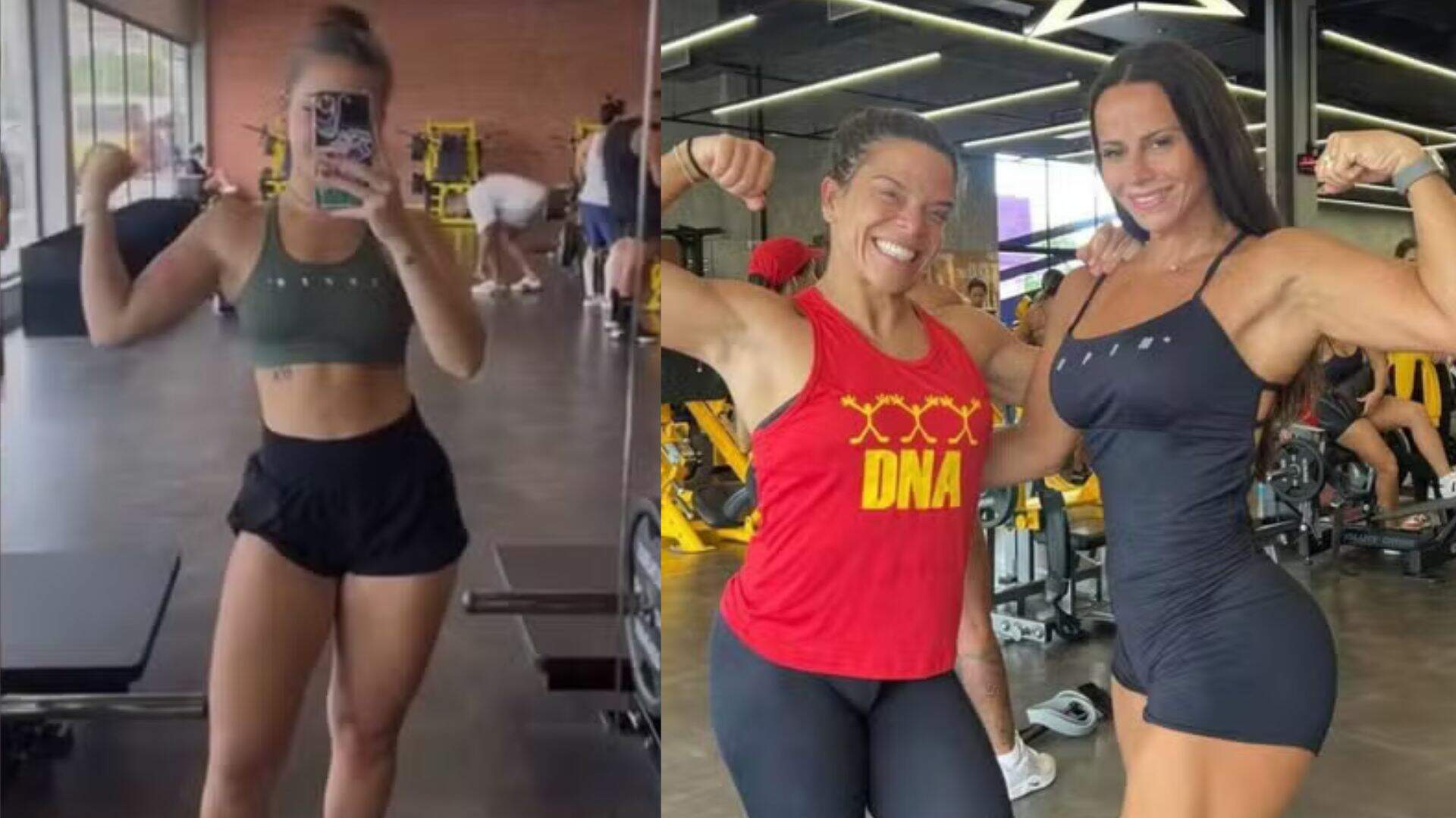 Musas fitness! Mel Maia e Viviane Araújo treinam pesado na academia e esbanjam boa forma