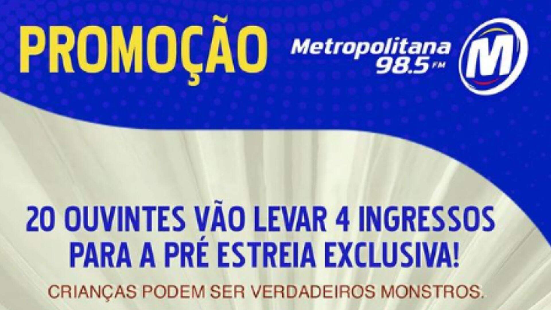 [ENCERRADA] Promoção: INGRESSOS DA PRÉ-ESTREIA DO FILME ABIGAIL NA METROPOLITANA - Metropolitana FM