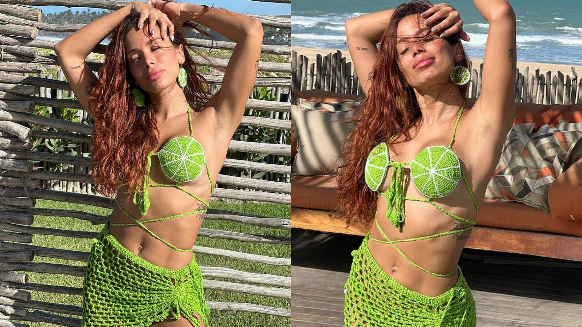 Anitta deixa o ruivo para trás e exibe novo visual nas redes sociais; veja antes e depois