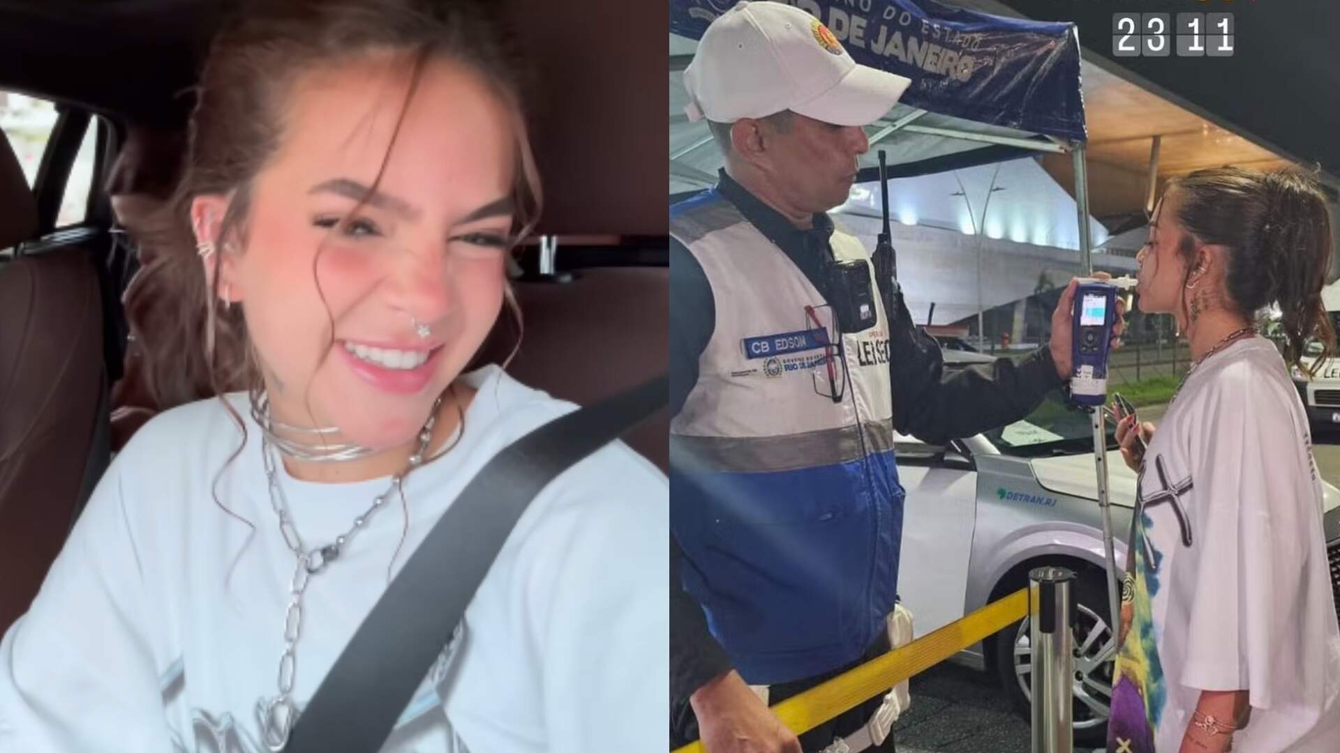 Mel Maia é parada na Lei Seca e revela reação inesperada do pai nas redes sociais - Metropolitana FM