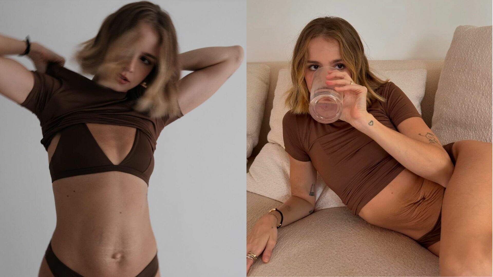 Isabella Scherer exibe a barriga após se tornar mãe de gêmeos e arranca elogios na web