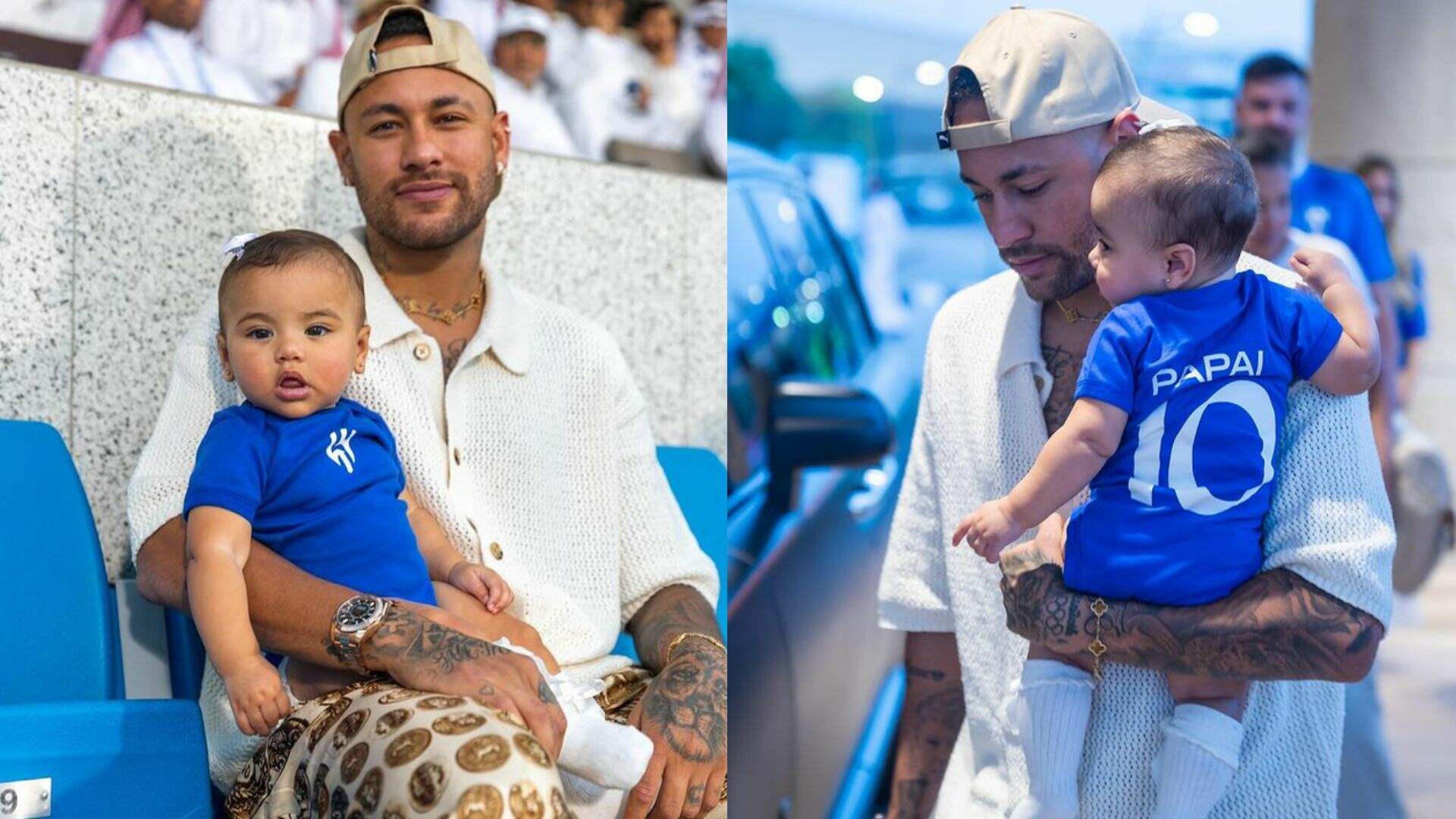 Pai babão! Após vitória do Al-Hilal, Neymar compartilha foto fofa com Mavie nas redes