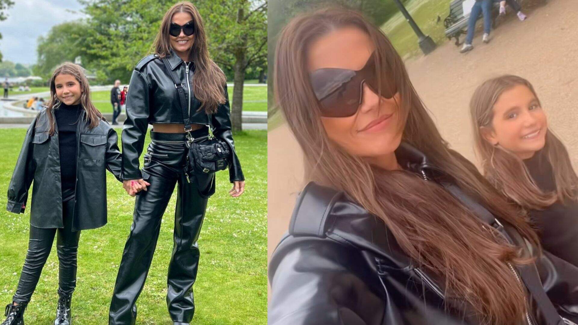 De férias na Europa, Deborah Secco combina look com a filha de 8 anos