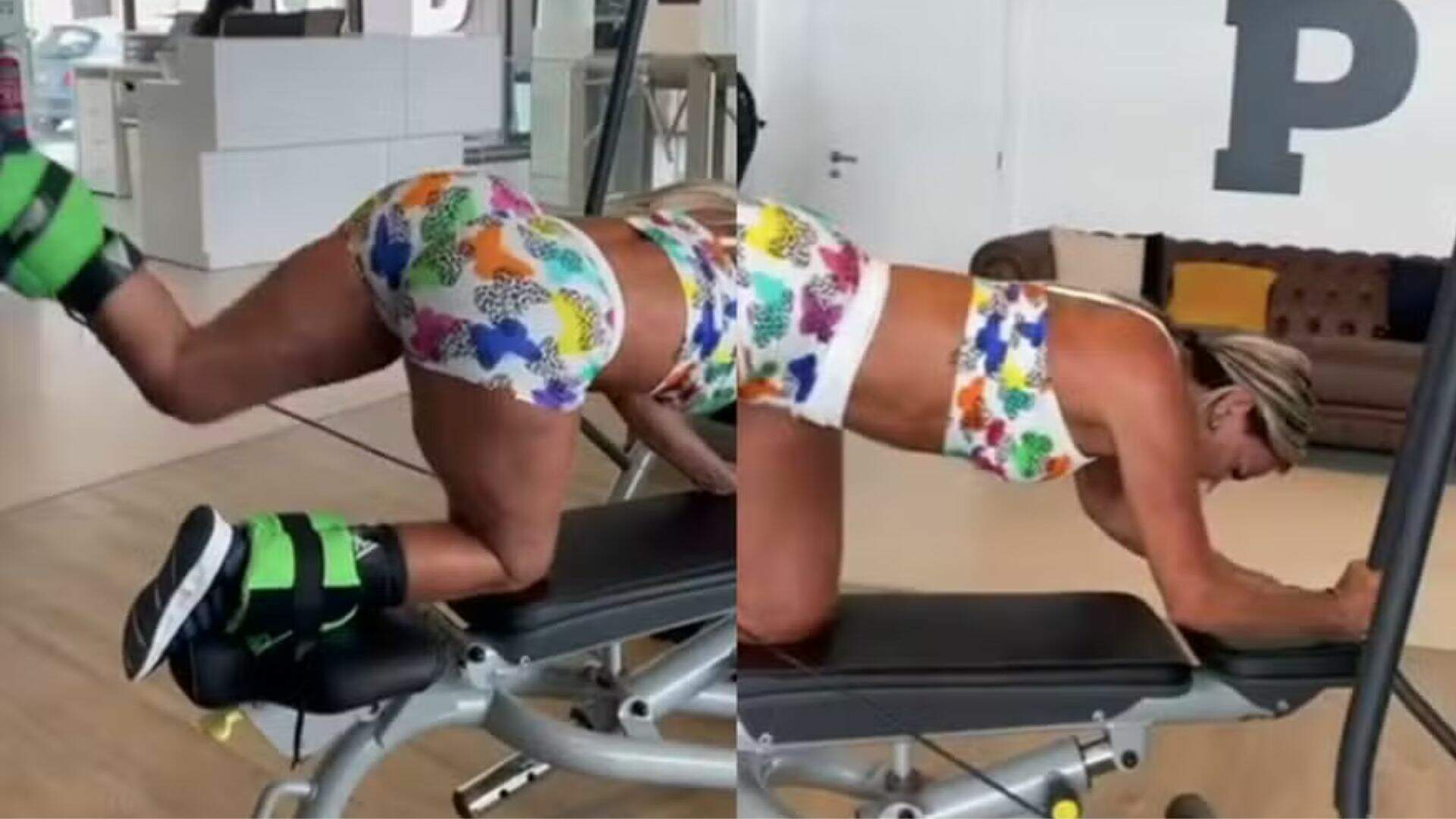 Gretchen mostra treino de musculação e manda indireta: “Aí dizem que é plástica”