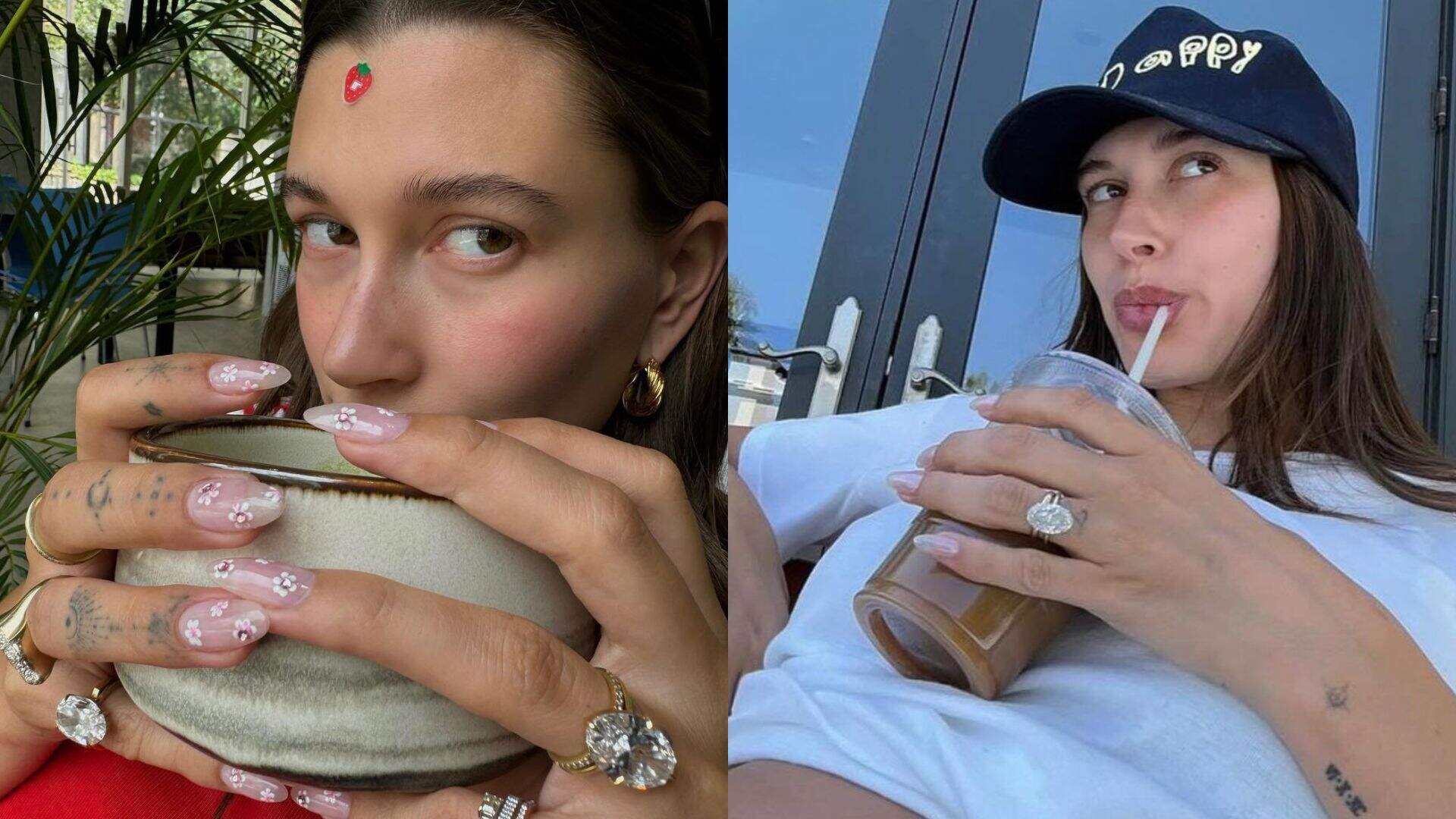 Hailey Bieber exibe o seu novo anel de noivado com diamante gigante; saiba o valor