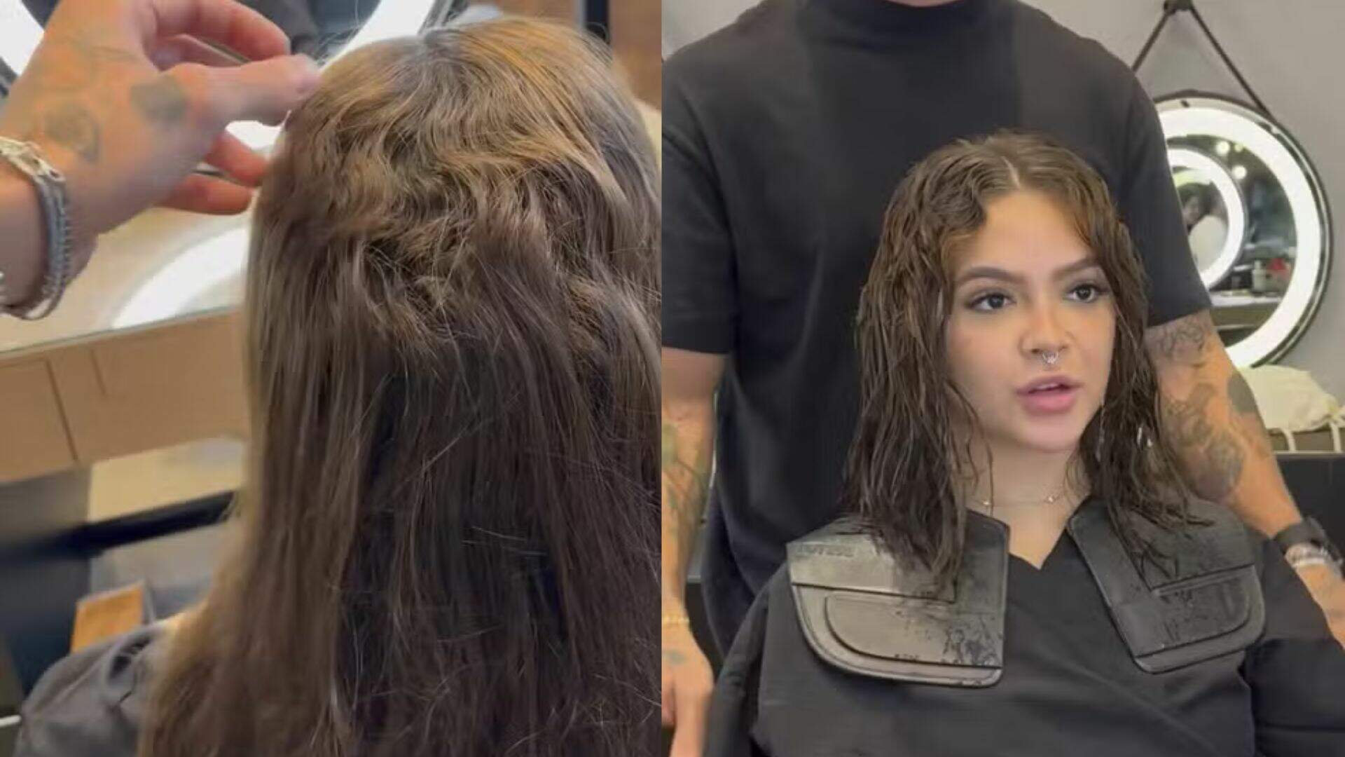 Mel Maia adota novo corte de cabelo durante a transição capilar; veja o antes e depois