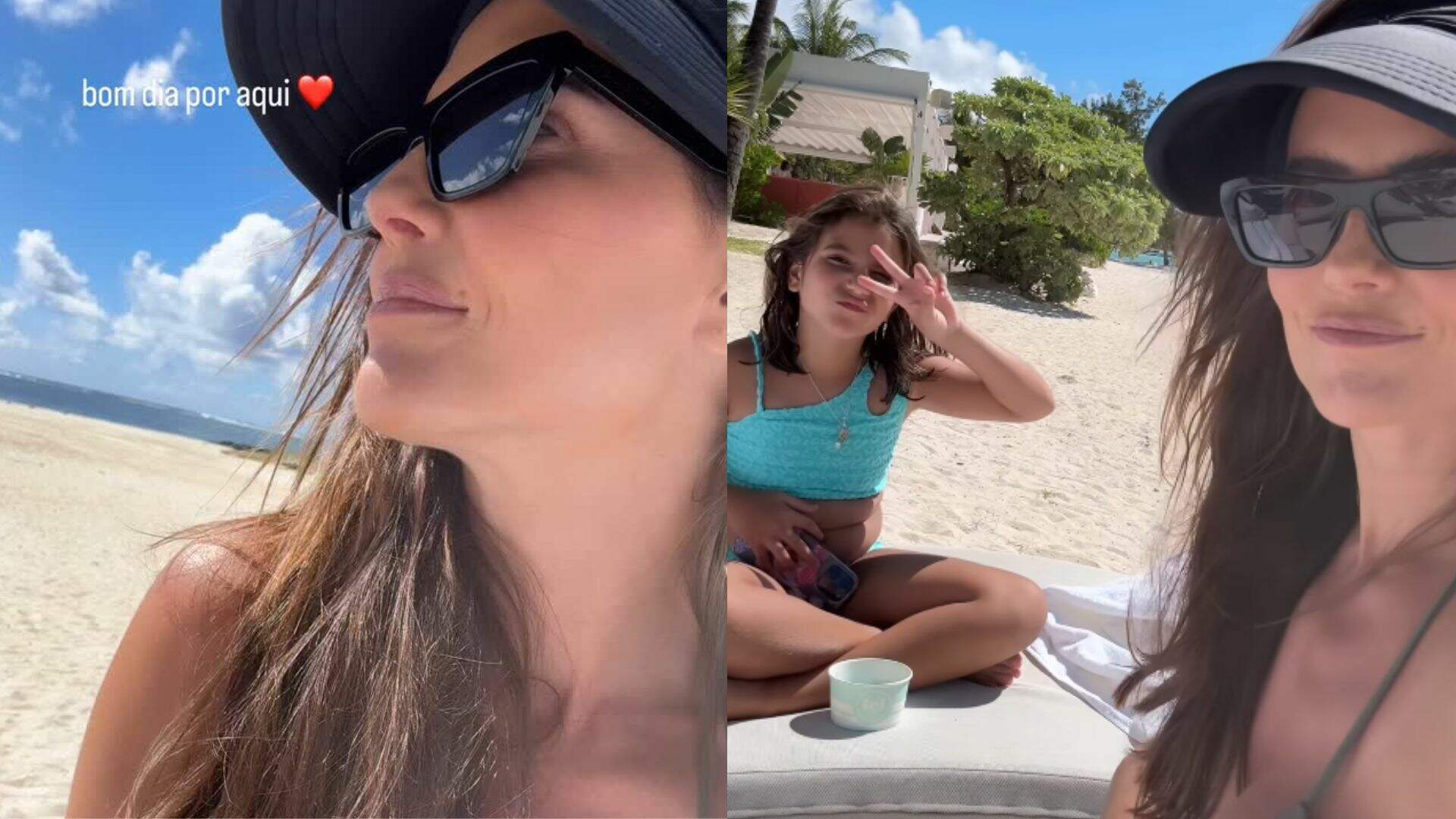 De férias com a filha, Maria Flor, Deborah Secco curte dia de sol em resort de luxo - Metropolitana FM