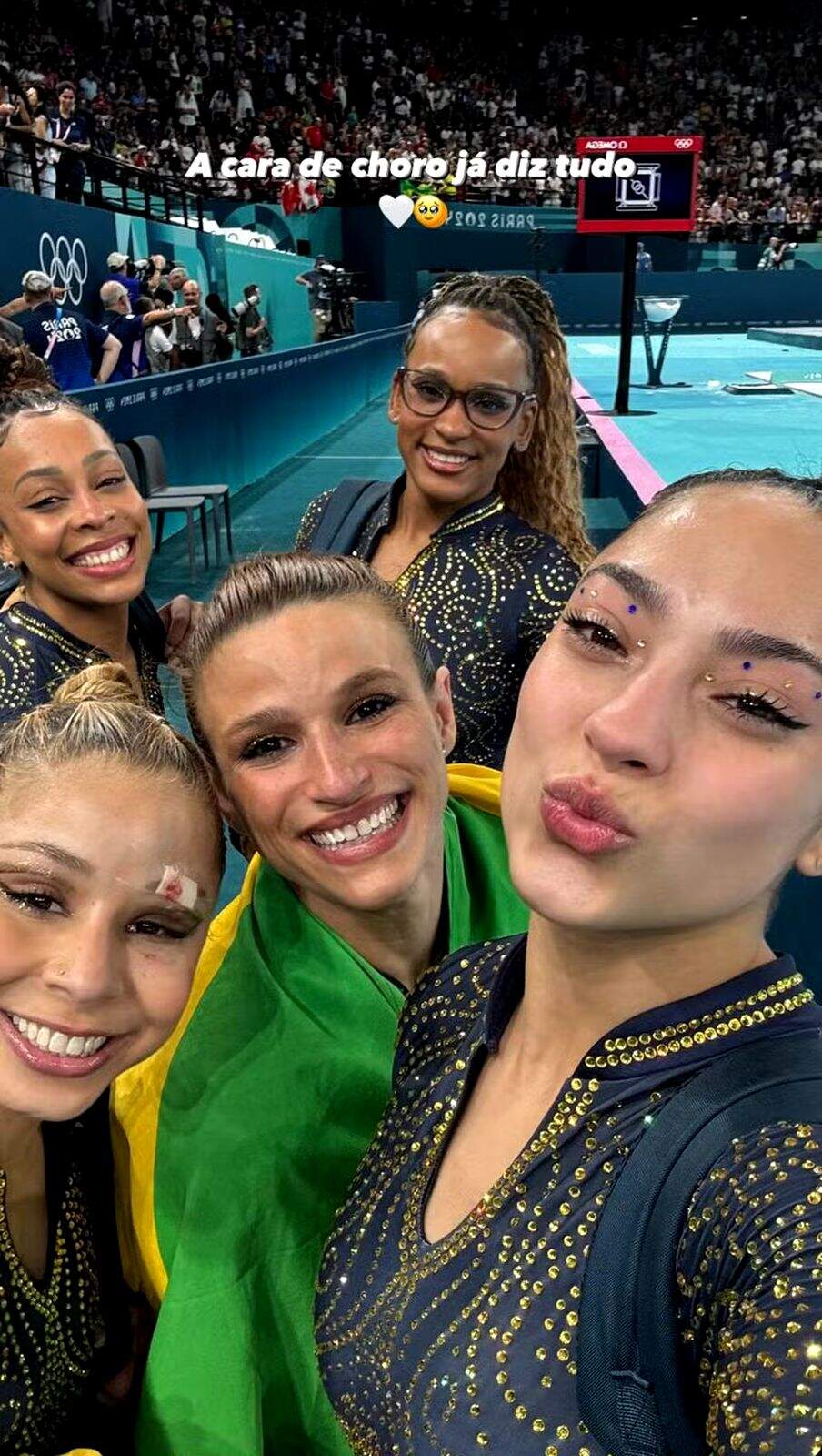 Ginastas brasileiras conquistaram o terceiro lugar e venceram a medalha de bronze