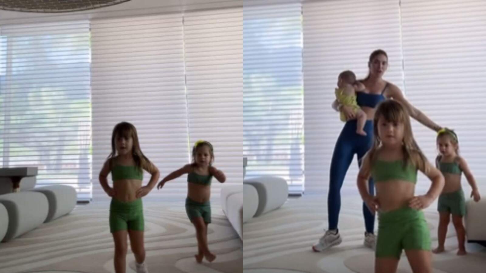 Maria Flor e Maria Alice desfilam e encantam a web