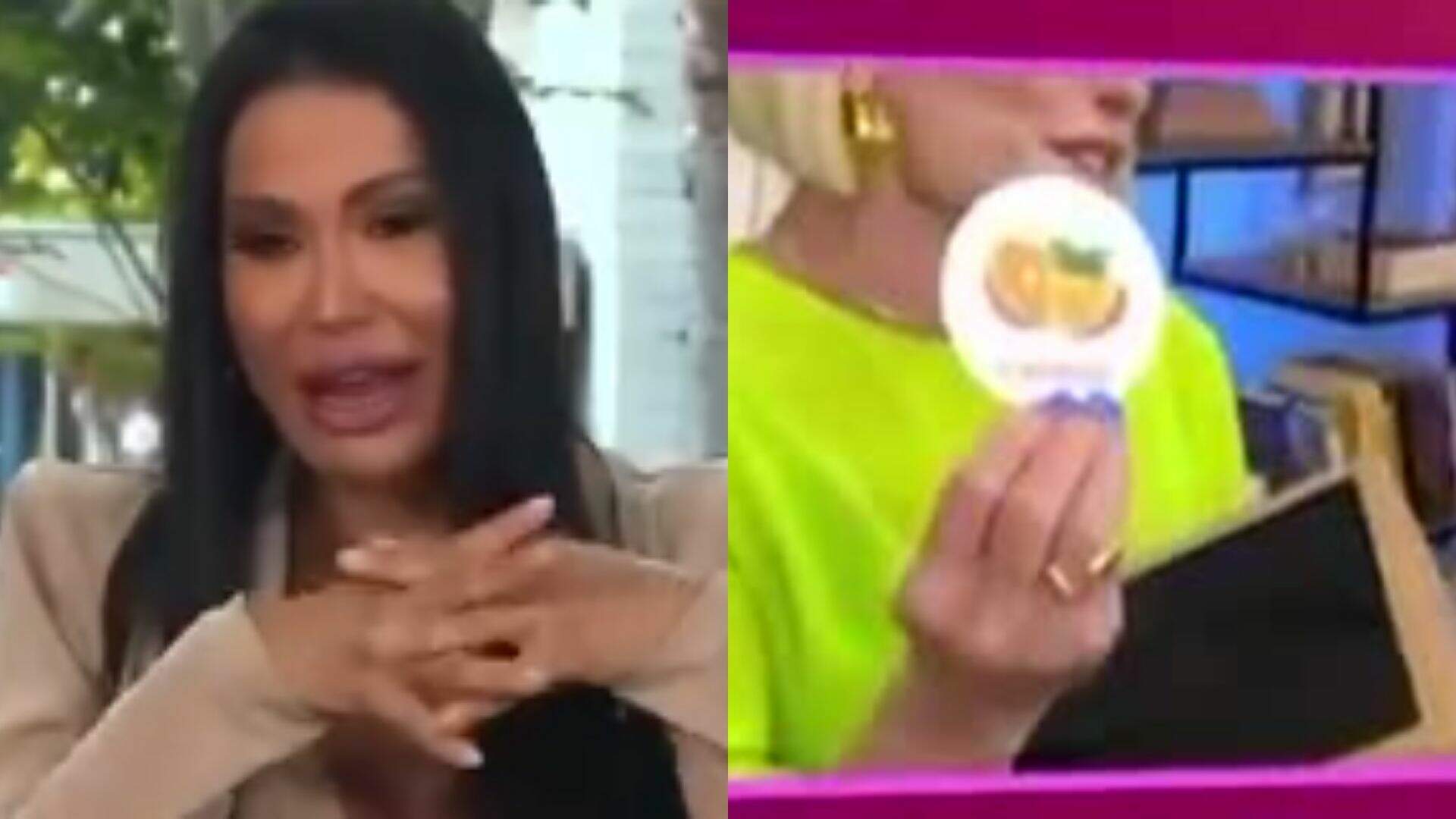 Gracyanne participa de tradição e ficará um ano sem comer laranja