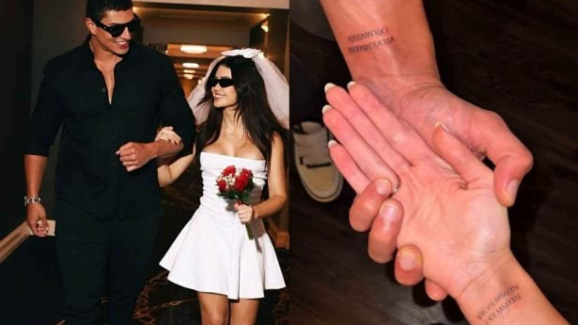 Franciny Ehlke faz primeira tatuagem com o marido e emociona fãs ao eternizar história do casal
