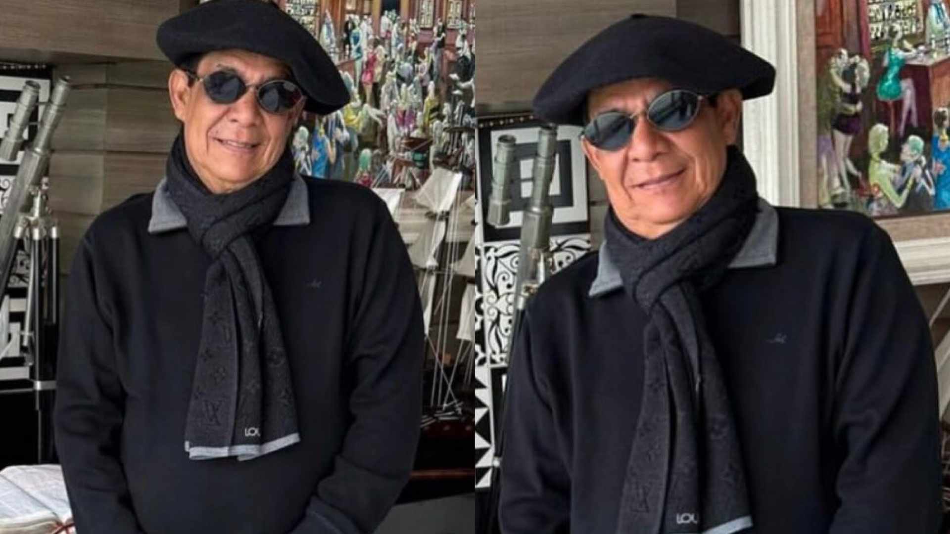 Zeca Pagodinho esbanja estilo ao mostrar look para o frio no Rio de Janeiro