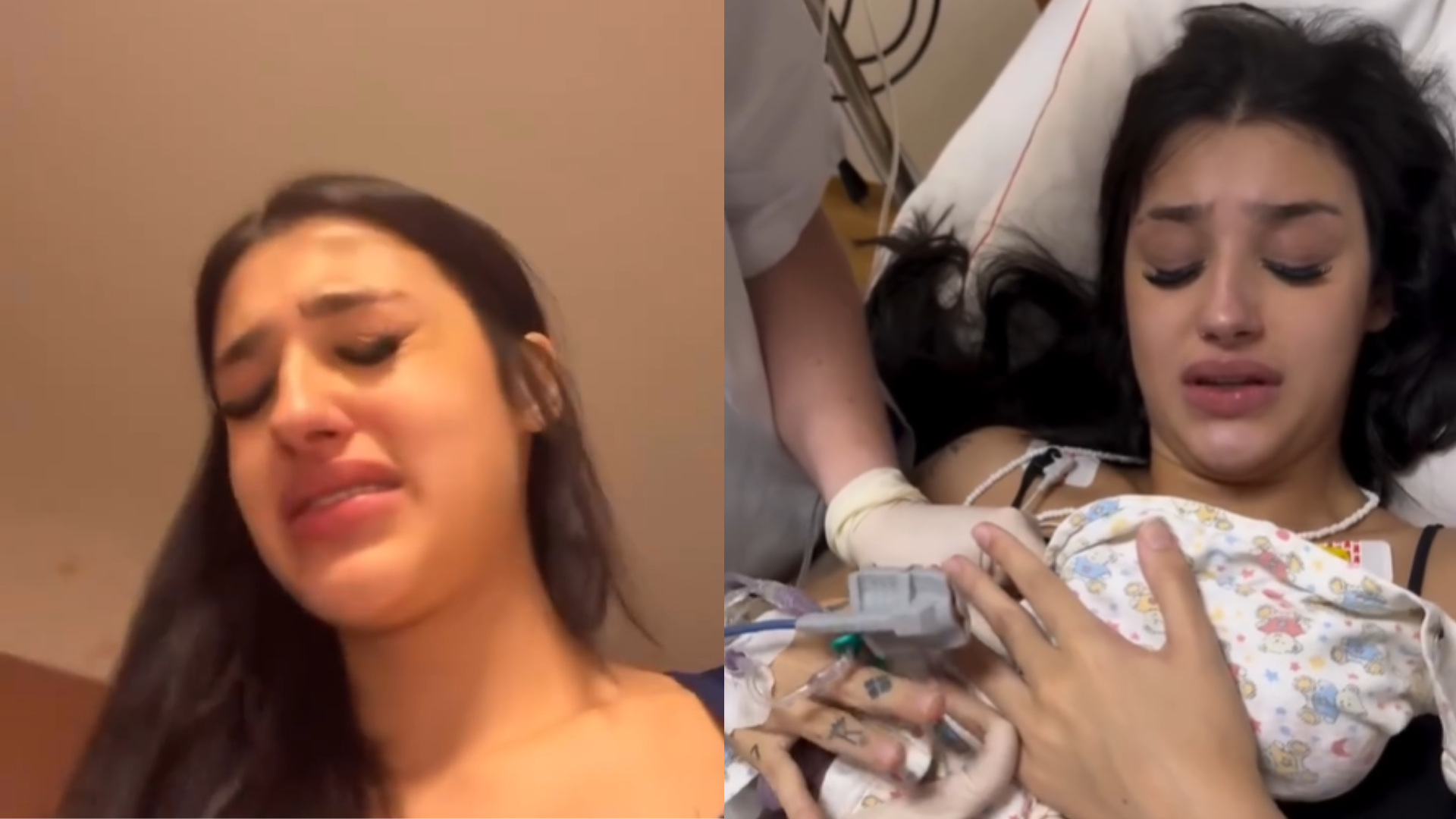 Bia Miranda vai às lágrimas após visitar a filha recém-nascida na UTI
