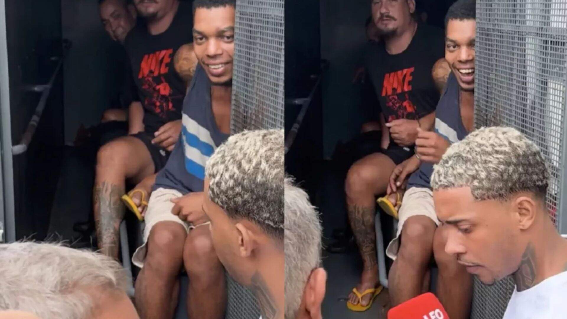 MC Poze é transferido para penitenciária em camburão com outros presos