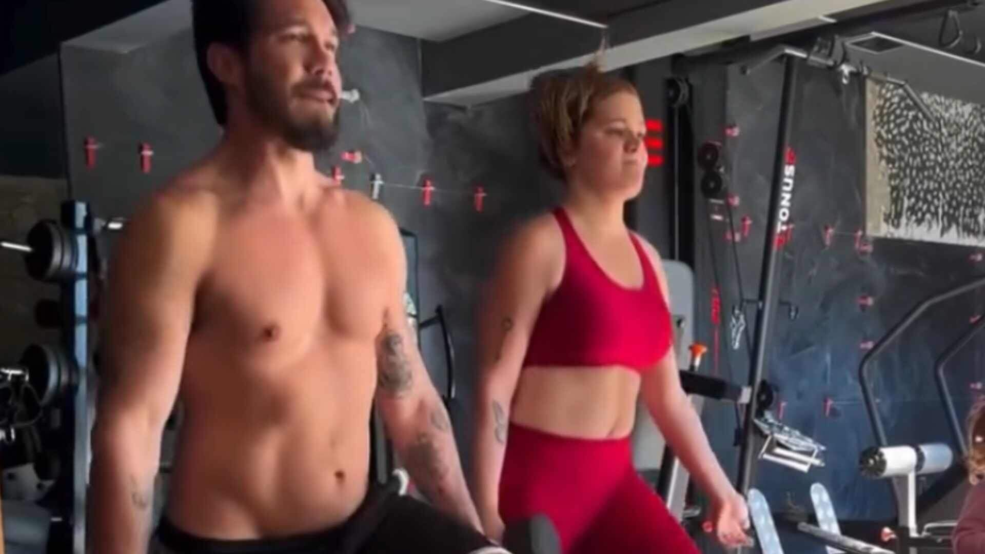 Eliezer e Viih Tube mostram rotina de treinos em família