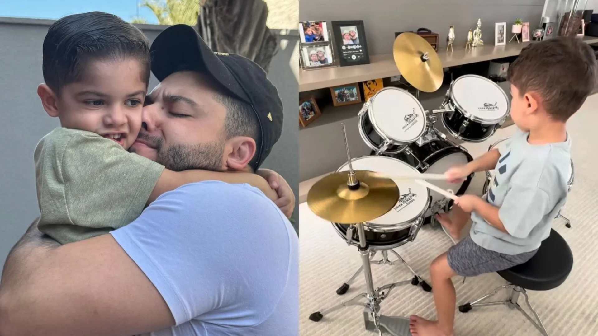 Murilo Huff encanta ao mostrar momento de carinho com o filho Leo