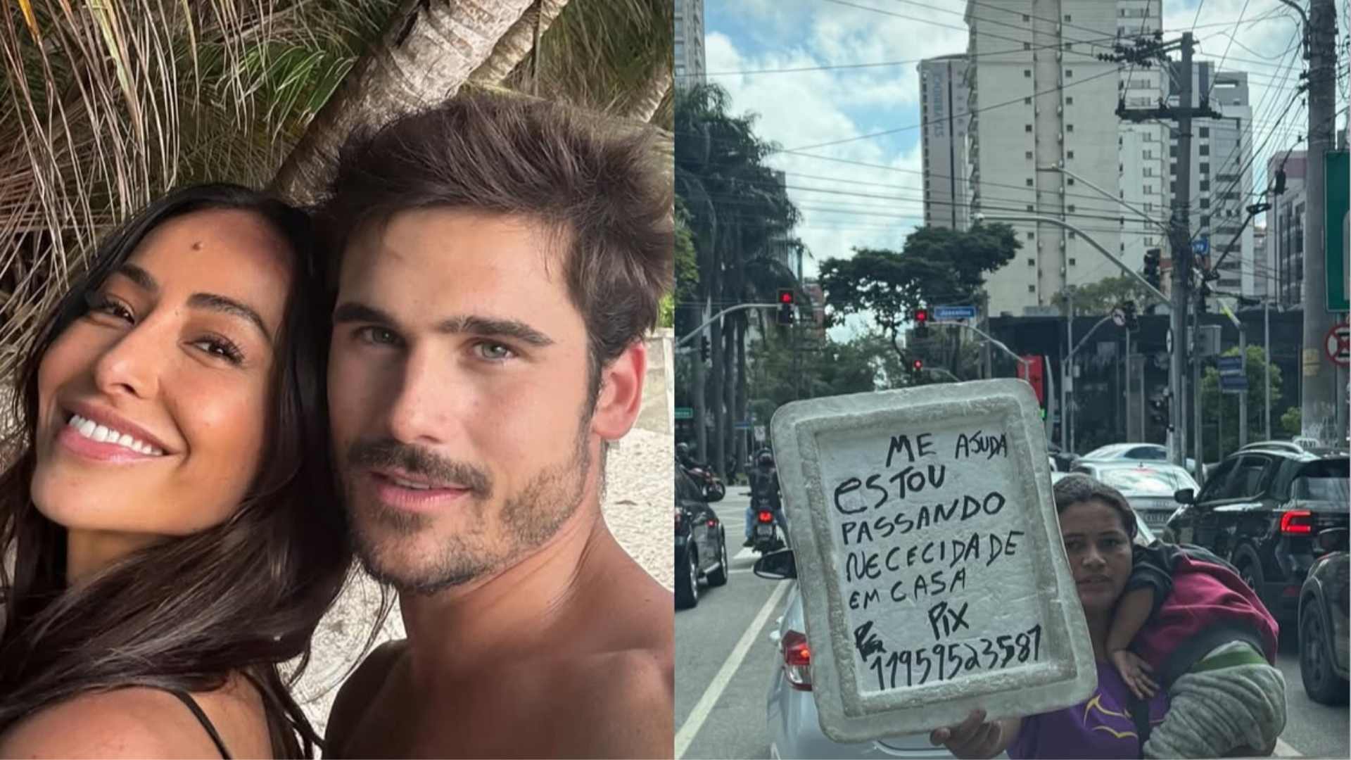 Nicolas Prattes doa R$ 1.300 a mulher em semáforo e compartilha gesto nas redes sociais