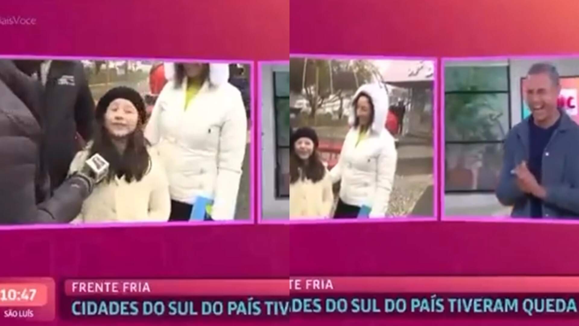 Criança diverte ao dizer em rede nacional que estava matando aula
