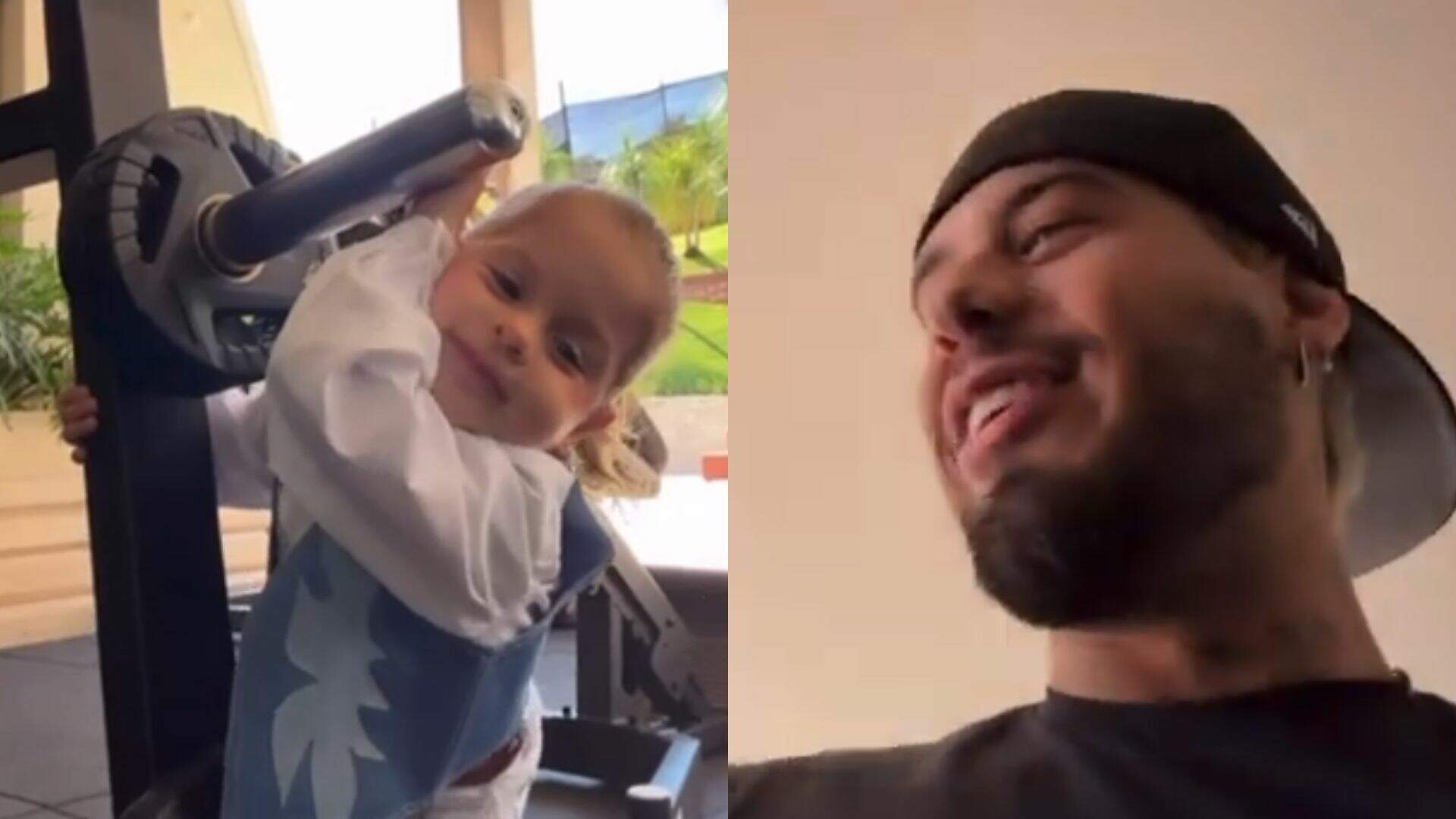 Zé Felipe pergunta e Maria Flor encanta com resposta fofa: “Eu não sabo”