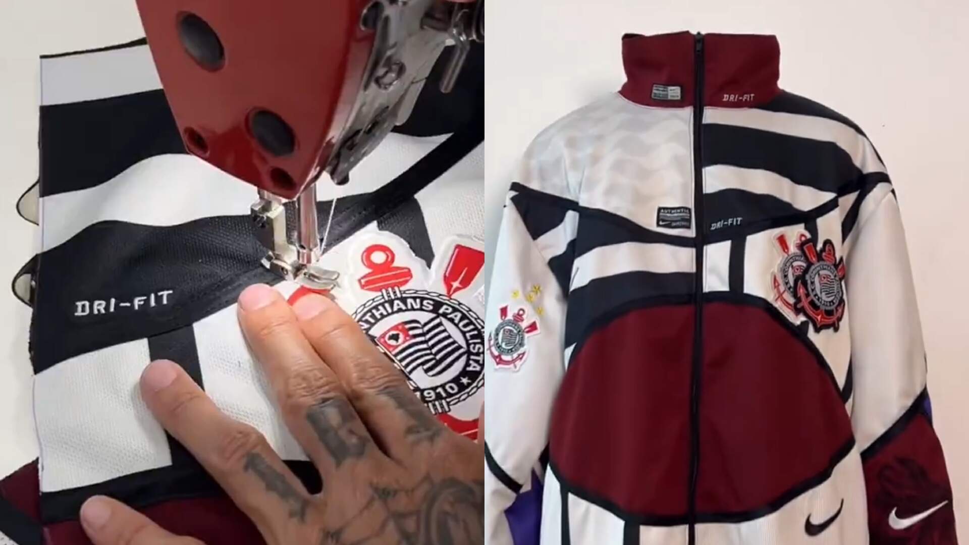 Torcedor do Corinthians viraliza ao usar camisas do time para fazer um casaco - Metropolitana FM