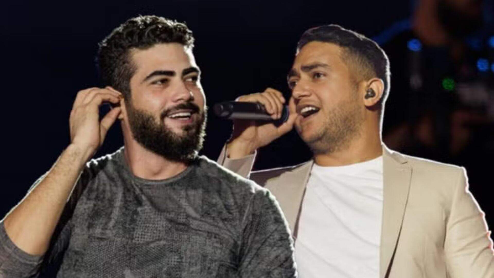 Henrique, da dupla com Juliano, pega calcinha jogada por fã em show