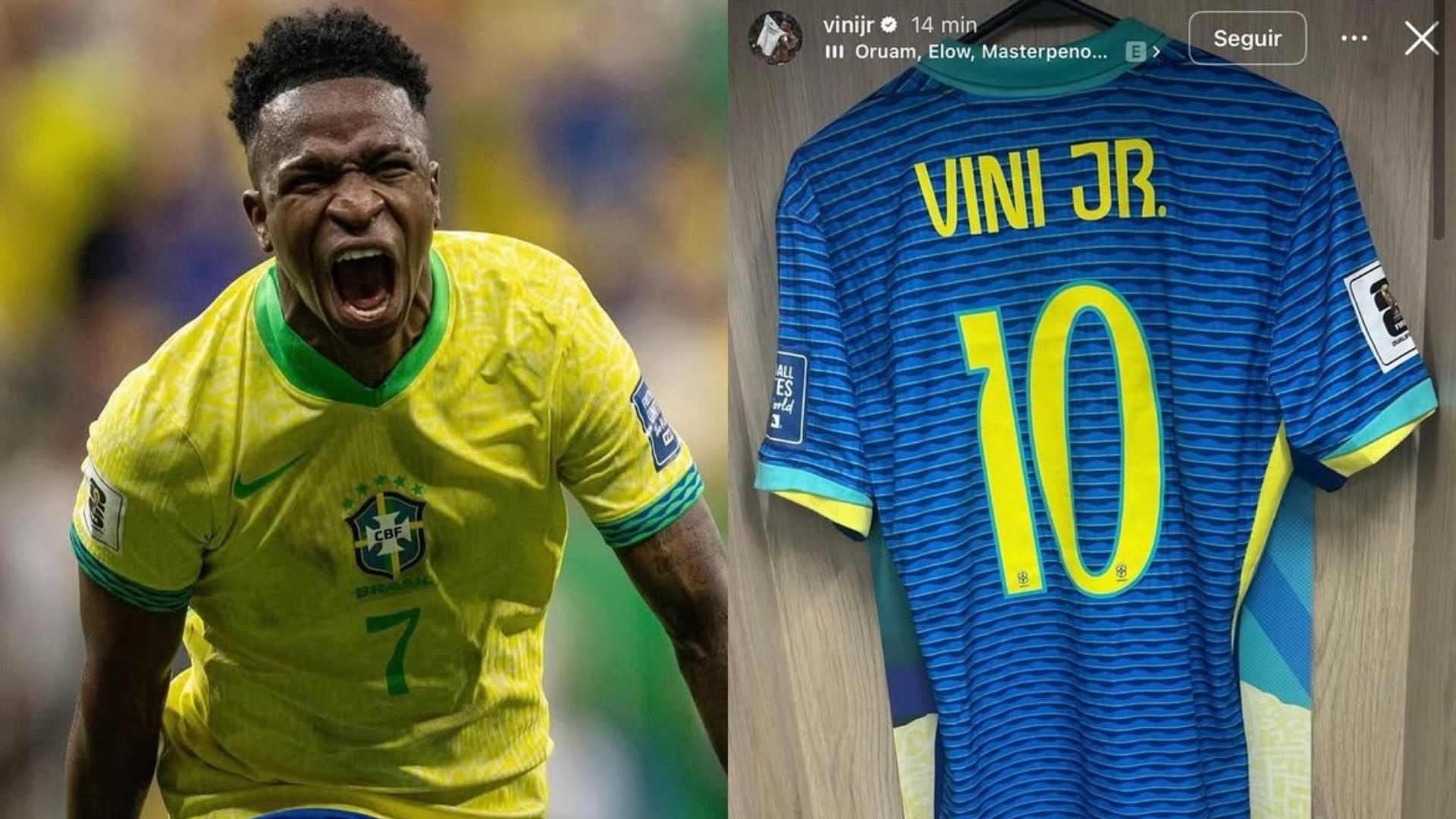 Vinícius Jr. usará a camisa 10 da Seleção na estreia de Ancelotti contra o Equador
