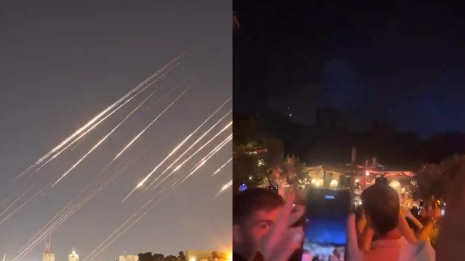 Jovens curtem rave no Líbano com vista para os mísseis do Irã atingindo Israel