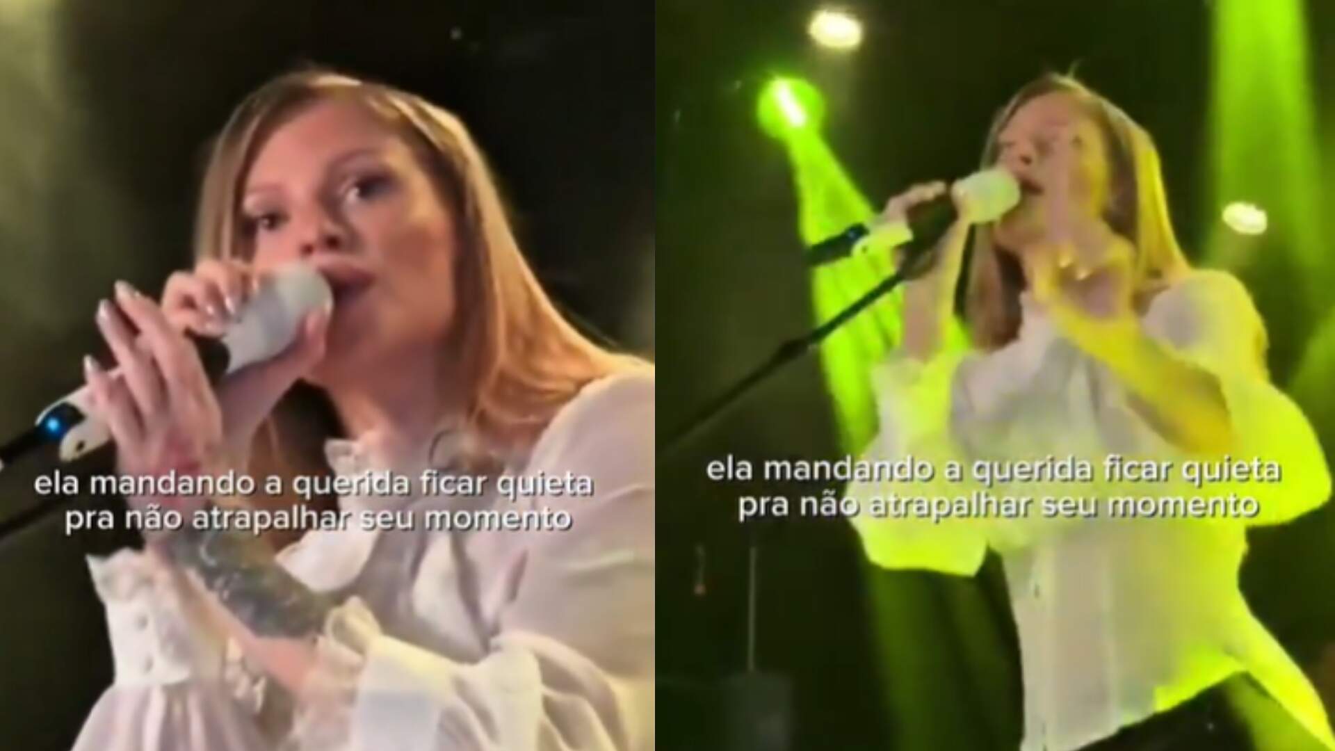Fã grita contra Chico e Luísa Sonza reage com gesto no palco